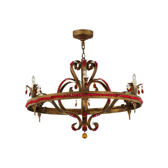 Grosetto 39 Inch 6 Light Chandelier by Meyda Lighting