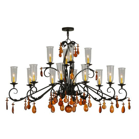 64 Inch 14 Light Semi Flush Mount by Meyda Lighting