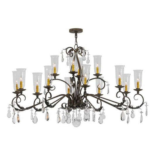 62 Inch 14 Light Semi Flush Mount by Meyda Lighting