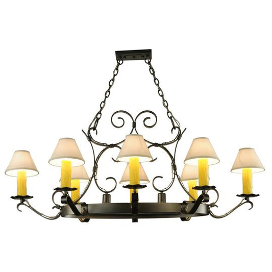 56 Inch 8 Light Semi Flush Mount by Meyda Lighting