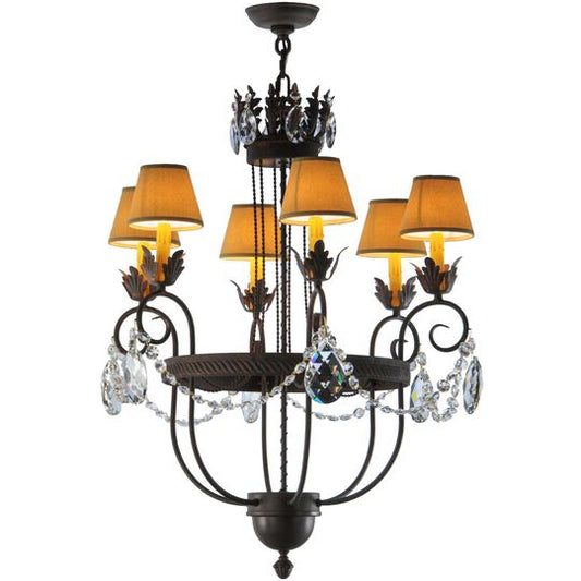 27 Inch 6 Light Chandelier by Meyda Lighting