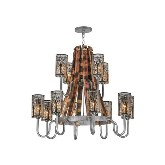 44 Inch 12 Light Semi Flush Mount by Meyda Lighting