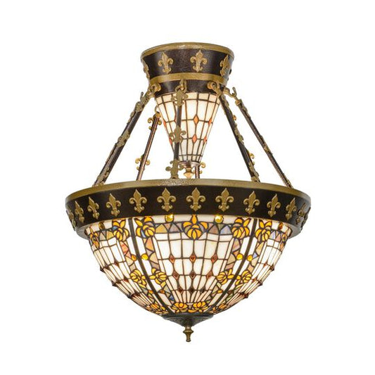 19 Inch 4 Light Semi Flush Mount by Meyda Lighting