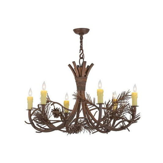 36 Inch 6 Light Chandelier by Meyda Lighting