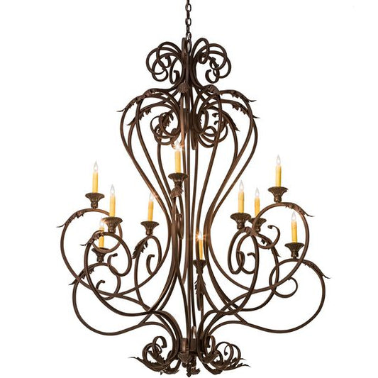 48 Inch 10 Light Semi Flush Mount by Meyda Lighting