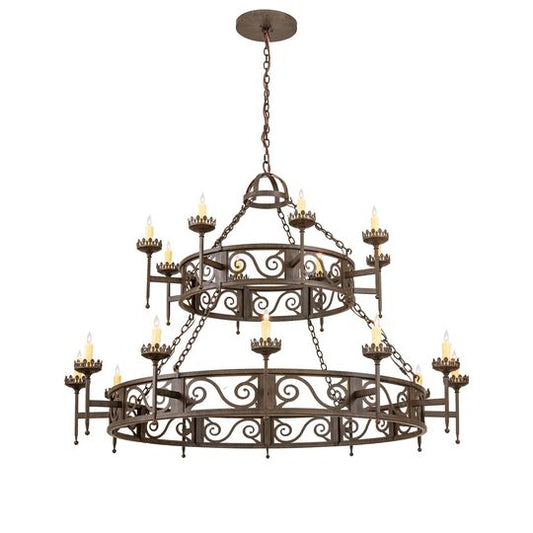 66 Inch 20 Light Semi Flush Mount by Meyda Lighting