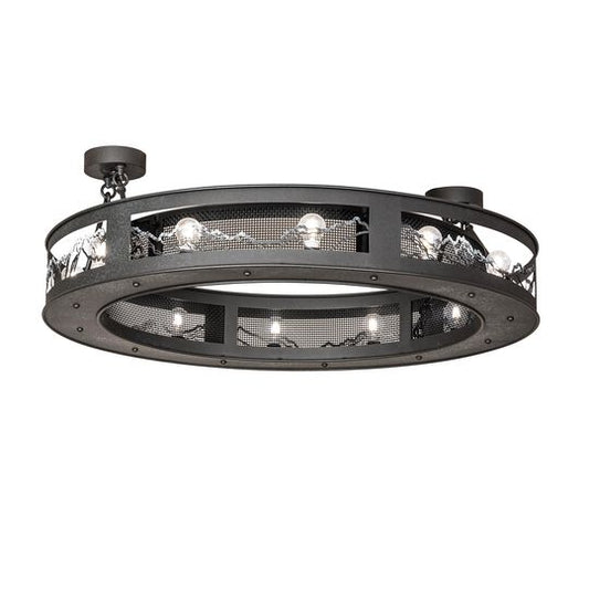 Mountain Range 48 Inch 8 Light LED Chandelier by Meyda Lighting