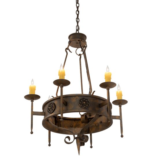 Lorenzo 30 Inch 6 Light Chandelier by Meyda Lighting