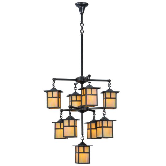 Hyde Park T Mission 34 Inch 9 Light Chandelier by Meyda Lighting