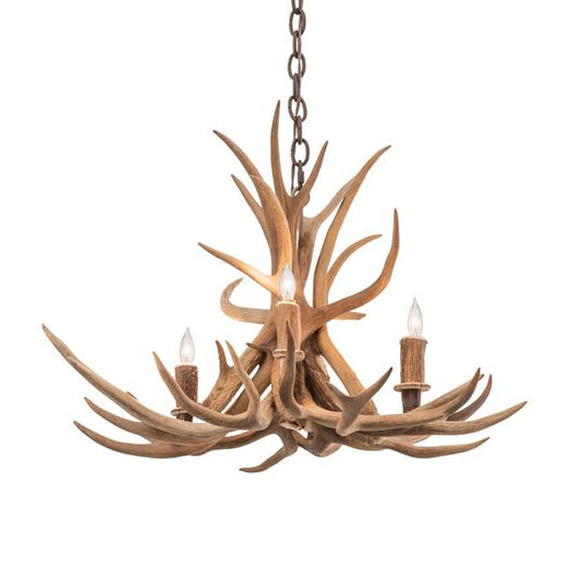 Antlers 29 Inch 2 Light Chandelier by Meyda Lighting