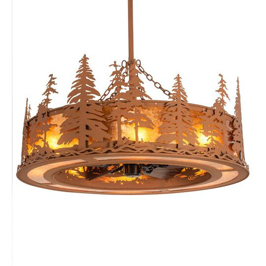 Tall Pines 45 Inch 3 Light Chandelier by Meyda Lighting