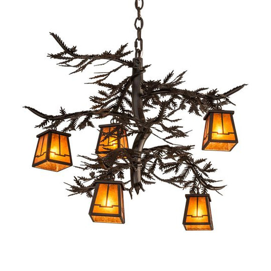 Pine Branch 29 Inch 2 Light Chandelier by Meyda Lighting