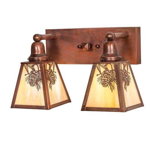 Winter Pine 17 Inch 2 Light Wall Sconce by Meyda Lighting