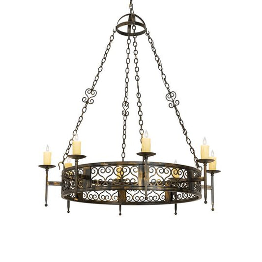 Toscano 48 Inch 6 Light Chandelier by Meyda Lighting