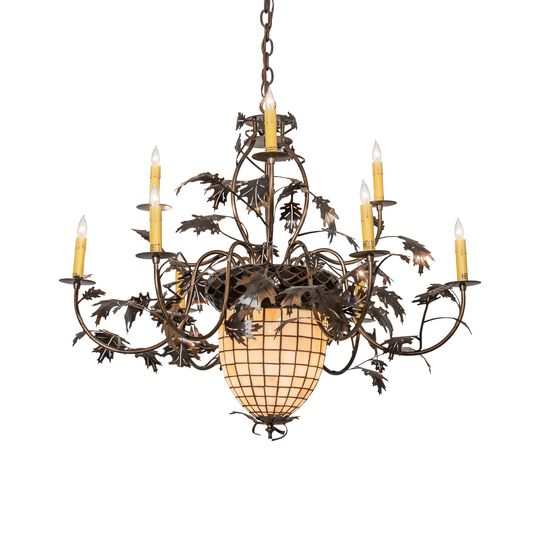 Greenbriar Oak 39 Inch Chandelier by Meyda Lighting