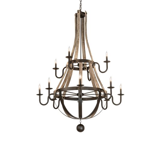 Barrel Stave 56 Inch 6 Light Chandelier by Meyda Lighting