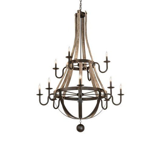 Barrel Stave 56 Inch 6 Light Chandelier by Meyda Lighting