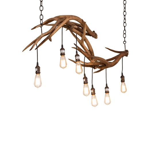 Antlers 52 Inch 8 Light Chandelier by Meyda Lighting