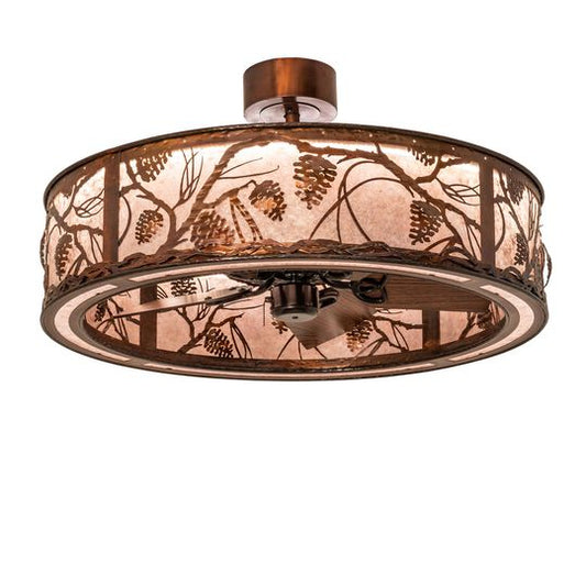 Whispering Pines 36 Inch 3 Light LED Chandelier by Meyda Lighting