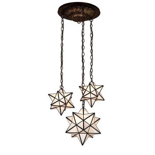 Moravian Star 22 Inch 3 Light Multi Light Pendant by Meyda Lighting