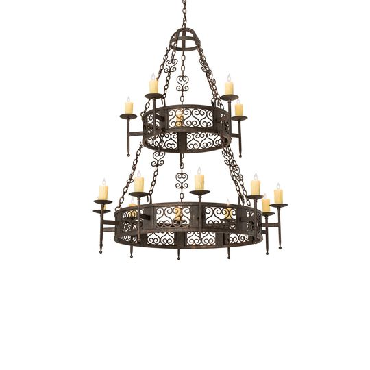 Toscano 48 Inch 4 Light Chandelier by Meyda Lighting