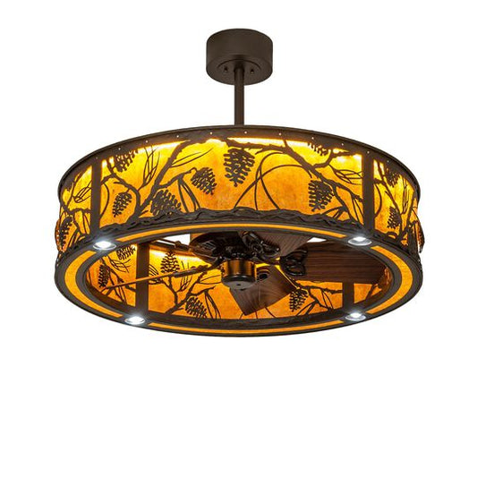 Whispering Pines 37 Inch 4 Light LED Chandelier by Meyda Lighting