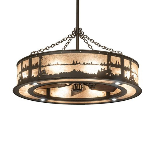 Quiet Pond 44 Inch 4 Light Chandelier by Meyda Lighting
