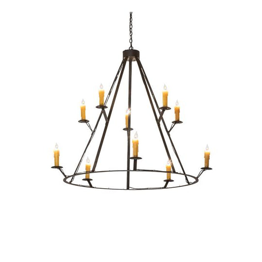 Anthracite 54 Inch 4 Light Chandelier by Meyda Lighting