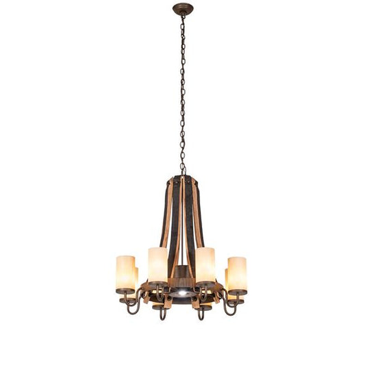 Barrel Stave 30 Inch 8 Light Chandelier by Meyda Lighting