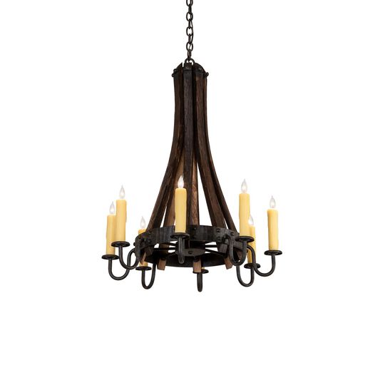 Barrel Stave 24 Inch 8 Light Chandelier by Meyda Lighting