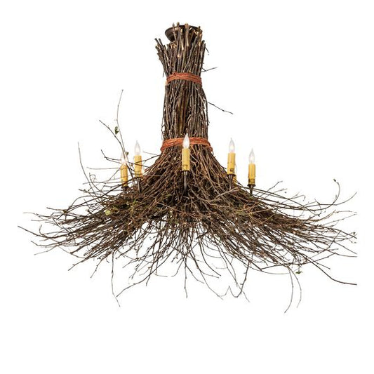 Twigs 36 Inch 8 Light Chandelier by Meyda Lighting