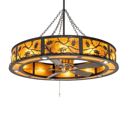 Oak Leaf 56 Inch 10 Light Chandelier by Meyda Lighting