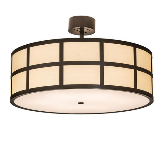 Cilindro 36 Inch 6 Light Semi Flush Mount by Meyda Lighting