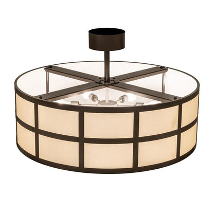 Cilindro 36 Inch 6 Light Semi Flush Mount by Meyda Lighting