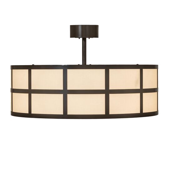 Cilindro 36 Inch 6 Light Semi Flush Mount by Meyda Lighting