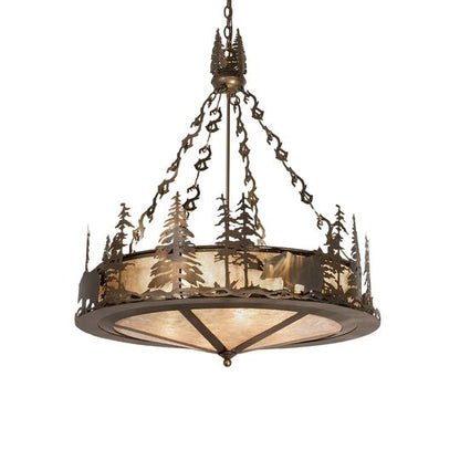 Bear At Lake 24 Inch Large Pendant by Meyda Lighting