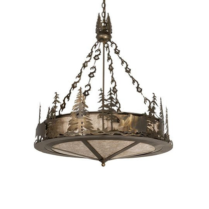 Bear At Lake 24 Inch Large Pendant by Meyda Lighting