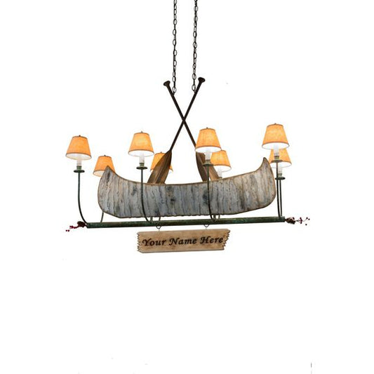 Personalized Canoe 48 Inch 8 Light Mini Chandelier by Meyda Lighting