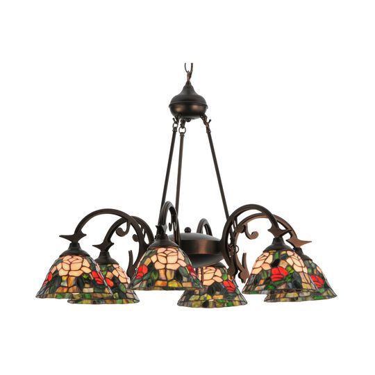Tiffany Rosebush Medium Chandelier by Meyda Lighting