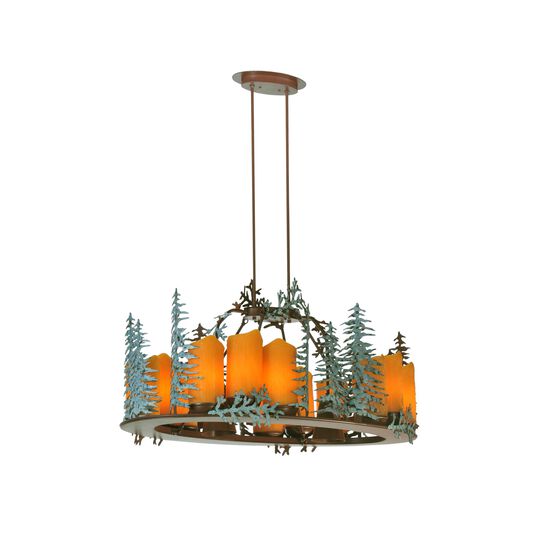 Tall Pines 42 Inch 12 Light Chandelier by Meyda Lighting