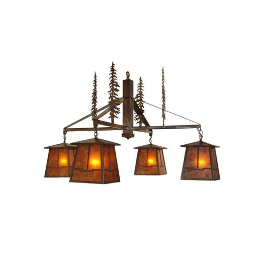 Tall Pines Valley View 40 Inch 4 Light Chandelier by Meyda Lighting
