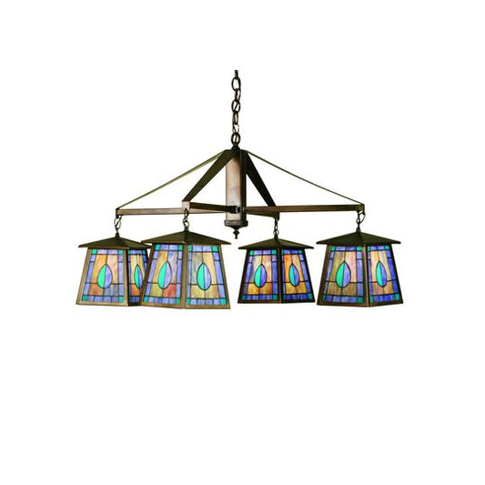 Mackintosh Leaf Large Chandelier by Meyda Lighting