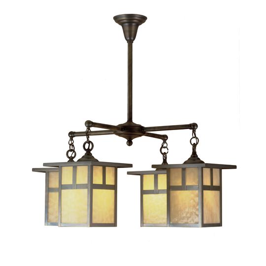 Hyde Park T Mission 32 Inch 4 Light Chandelier by Meyda Lighting