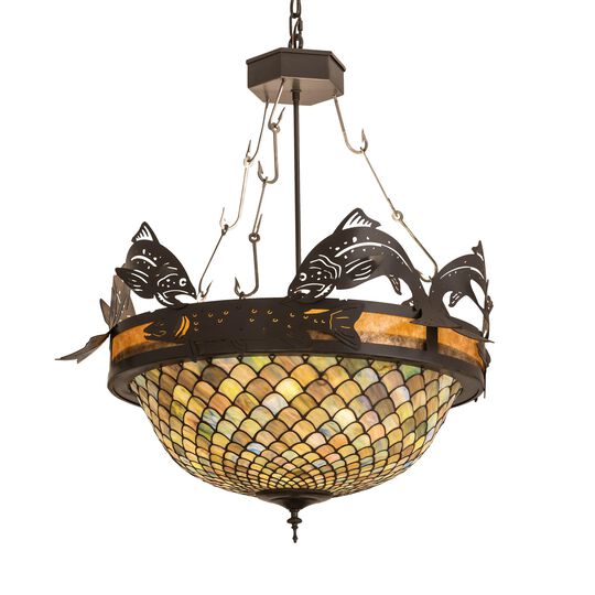 Catch Of The Day Fishscale 33 Inch Large Pendant by Meyda Lighting