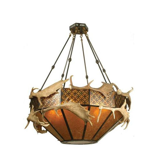 Antlers Fallow Deer 50 Inch 8 Light Chandelier by Meyda Lighting