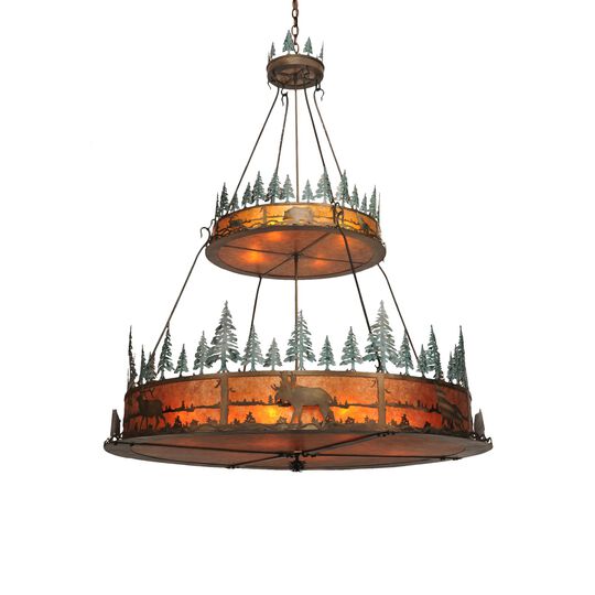 Wildlife At Pine Lake 72 Inch Large Pendant by Meyda Lighting