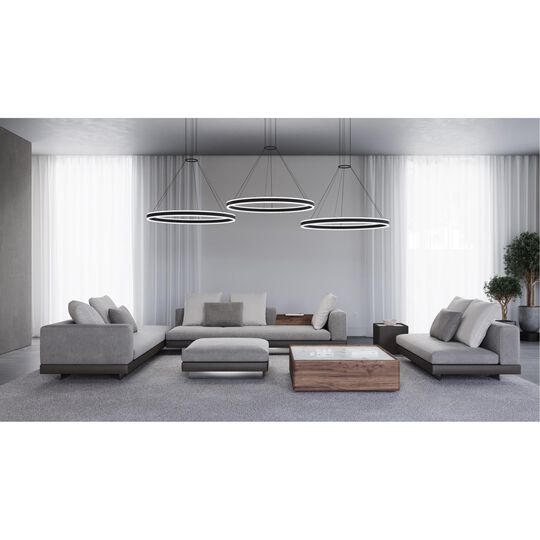 Double Corona 47 Inch Large Pendant by SONNEMAN