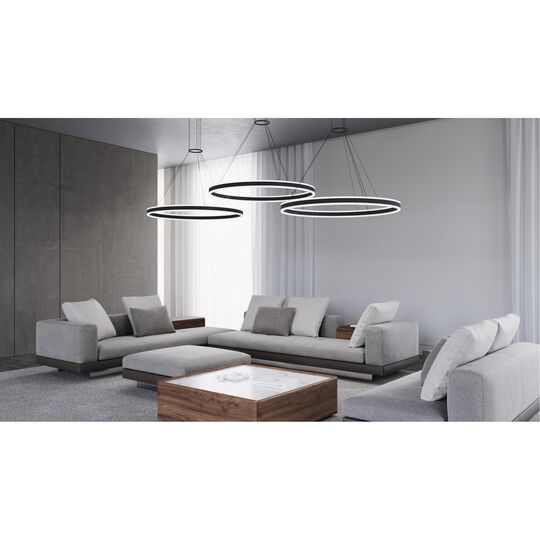 Double Corona 47 Inch Large Pendant by SONNEMAN