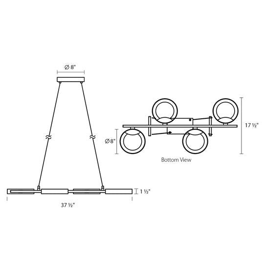 Light Guide Ring 37 Inch LED Large Pendant by SONNEMAN