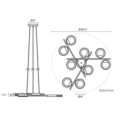 Light Guide Ring 48 Inch LED Large Pendant by SONNEMAN